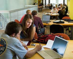students studying
