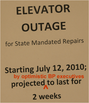 Elevator Outage Sign