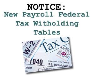 New Fed Withholding Tables